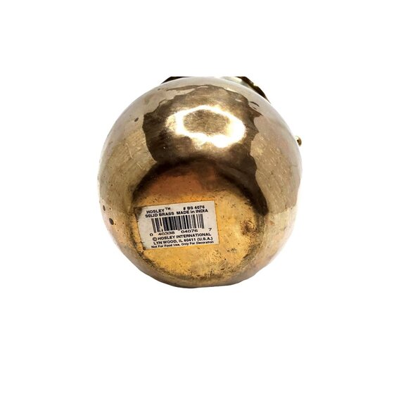 Vintage Hosley International solid hammered brass planter with rope detail, appr - Picture 10 of 13